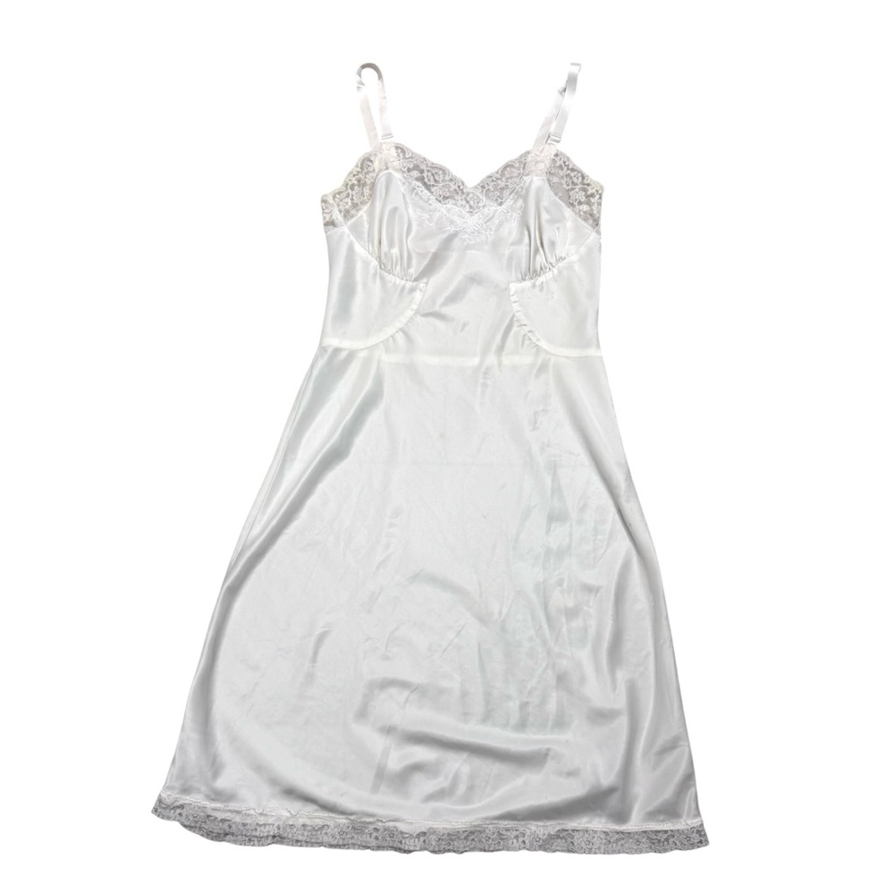 Vintage Enchanted By Barbizon Lace Ivory Slip Size M Satin Sylfaire